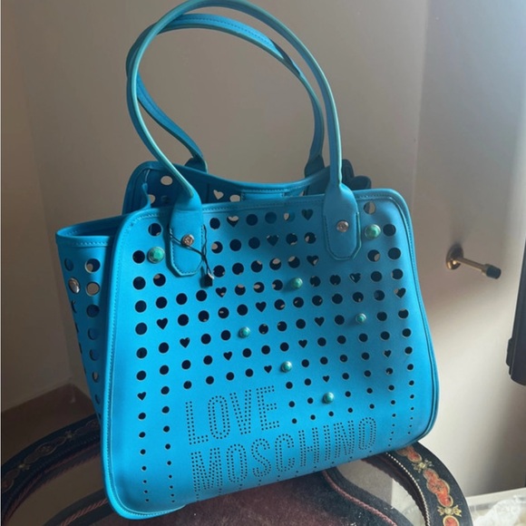 Love Moschino Vibrant Blue Heart Tote - Picture 6 of 14